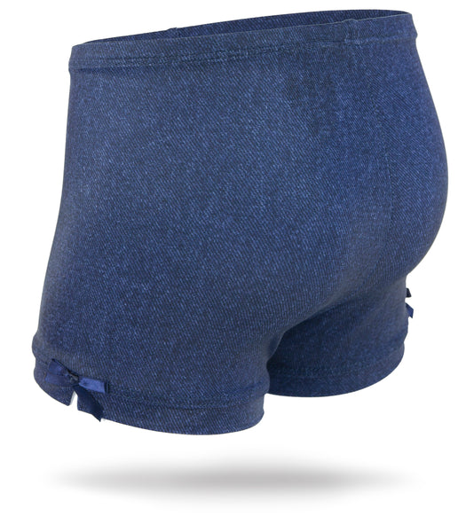 Denim Blue Girls Spandex Shorts