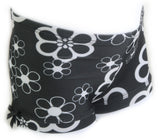 Black Floral Girls Spandex Shorts