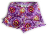 Purple Peace Girls Spandex Shorts