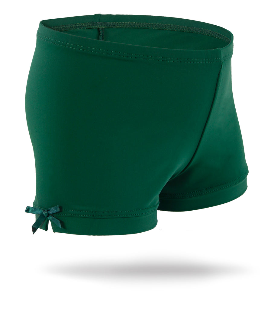 Forest Green Girls Spandex Shorts