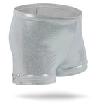 Silver Shimmer Girls Spandex Shorts