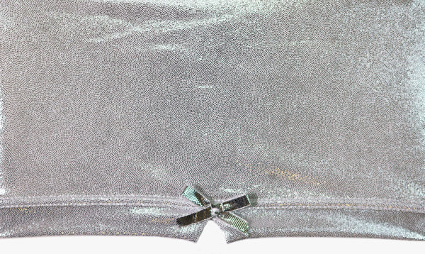 Silver Shimmer Girls Spandex Shorts