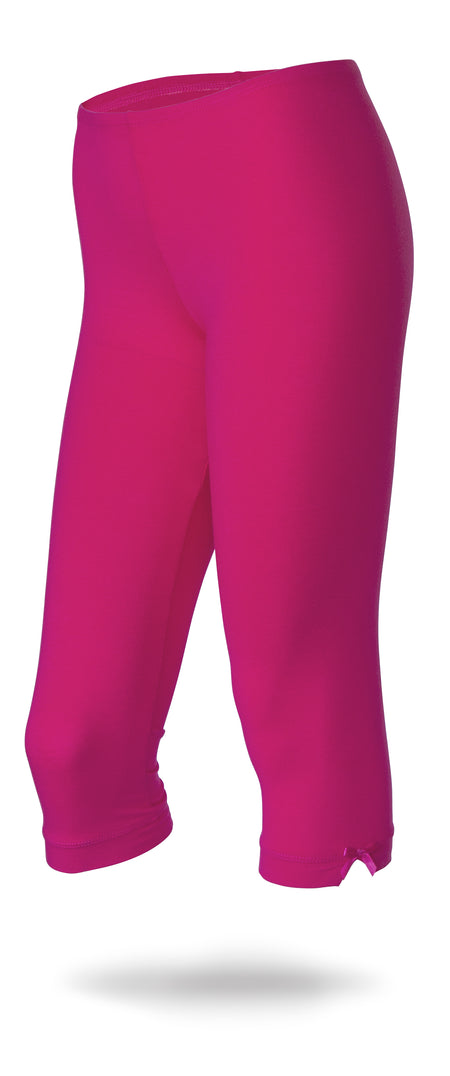 Carnation Pink Shimmer Girls Spandex Shorts