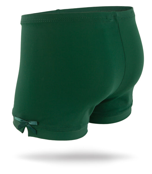 Forest Green Girls Spandex Shorts
