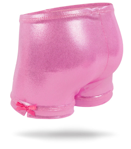 Pink Shimmer Girls Spandex Shorts